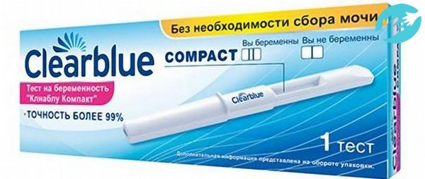 У струйного теста Clearblue Compact результат будет готов уже через 3 минуты